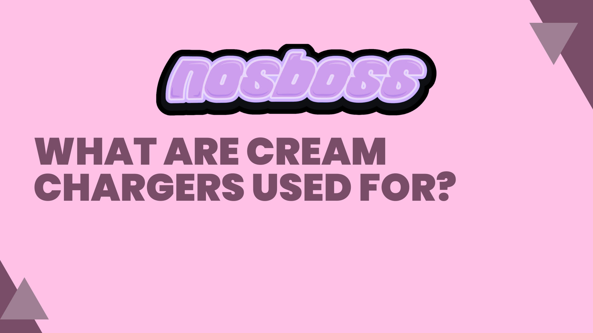 What are cream chargers used for?