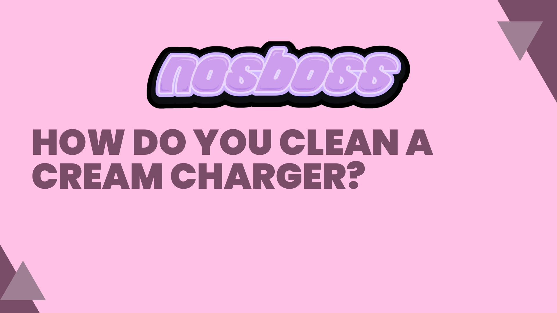 How do you clean a cream charger?